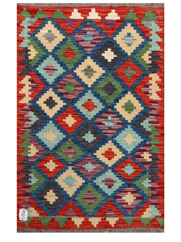 Maimana Afghanistan Kilim Rug - 118 x 76 cm