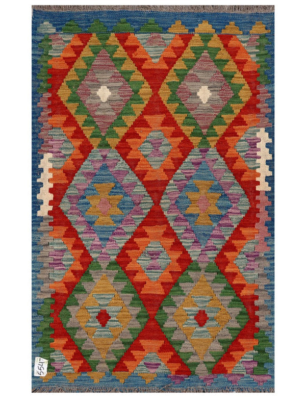 Maimana Afghanistan Kilim Rug - 126 x 79 cm