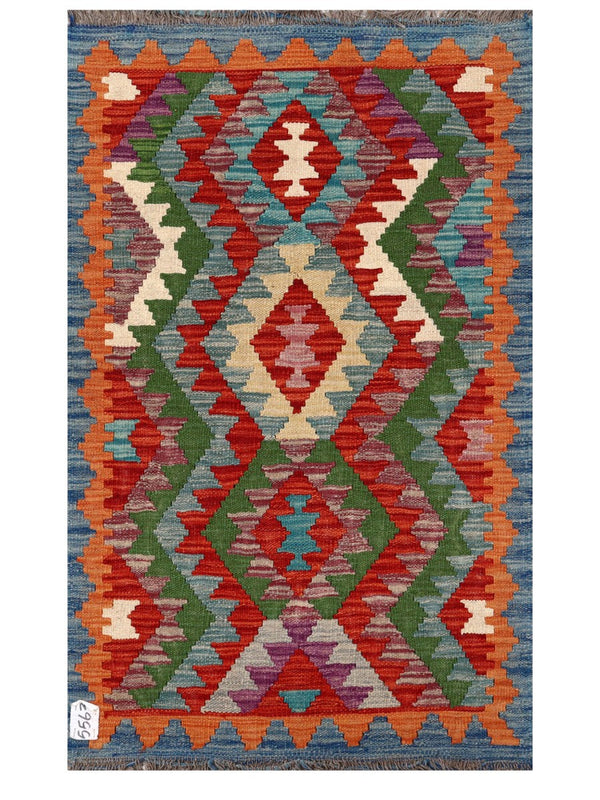 Maimana Afghanistan Kilim Rug - 121 x 74 cm