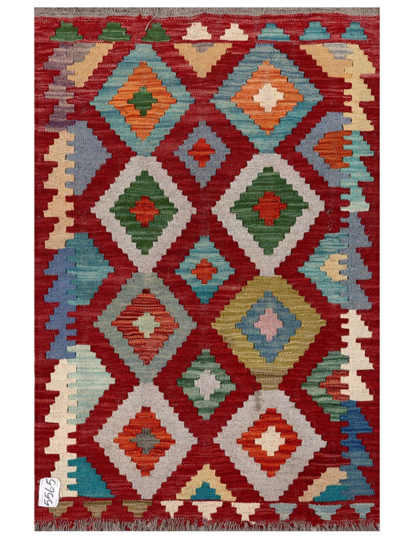 Maimana Afghanistan Kilim Rug - 115 x 76 cm