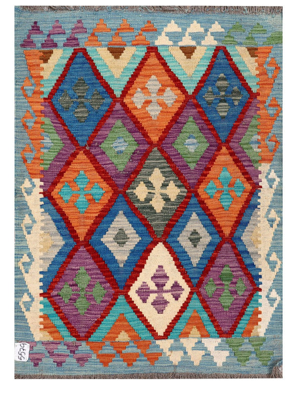 Maimana Afghanistan Kilim Rug - 117 x 84 cm