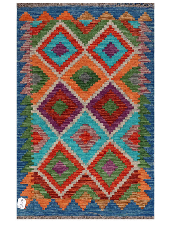 Maimana Afghanistan Kilim Rug - 124 x 79 cm