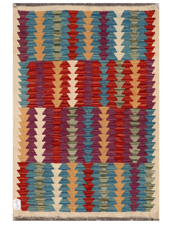 Maimana Afghanistan Kilim Rug - 123 x 83 cm