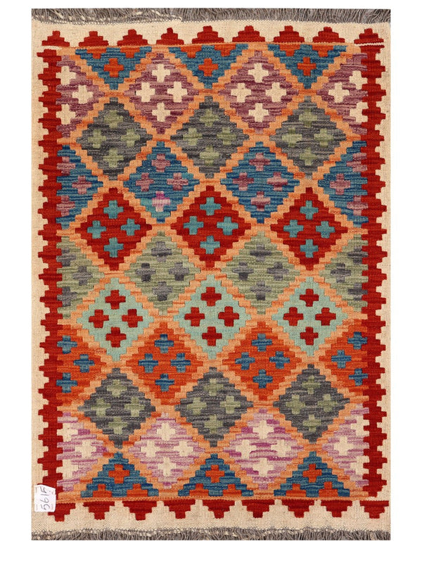 Maimana Afghanistan Kilim Rug - 120 x 81 cm
