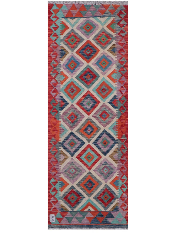 Maimana Afghanistan Kilim Rug - 199 x69 cm