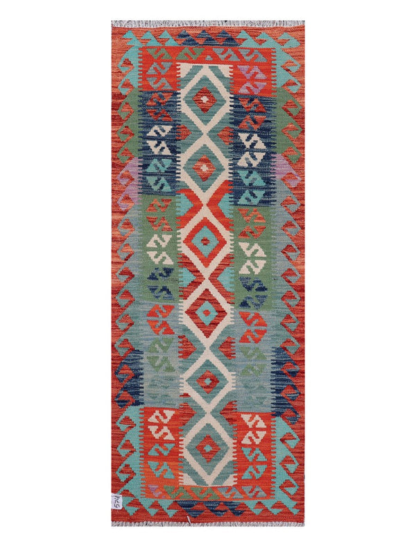Maimana Afghanistan Kilim Rug - 188 x72 cm