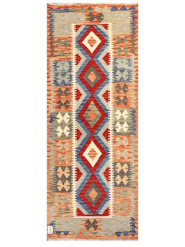 Maimana Afghanistan Kilim Rug - 203 x80 cm