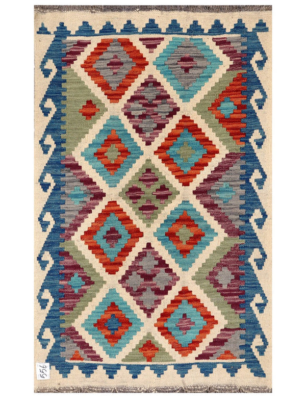 Maimana Afghanistan Kilim Rug - 127 x 78 cm