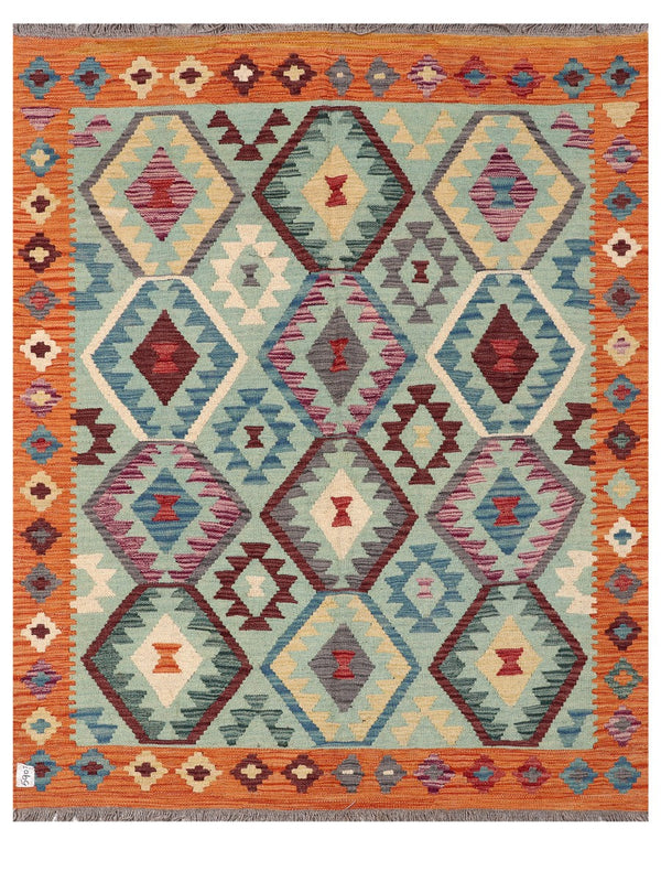 Maimana Afghanistan Kilim Rug - 197 x157 cm