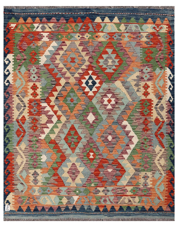 Maimana Afghanistan Kilim Rug - 195 x155 cm