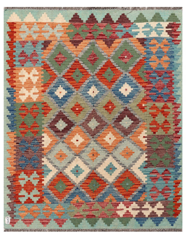 Maimana Afghanistan Kilim Rug - 194 x155 cm
