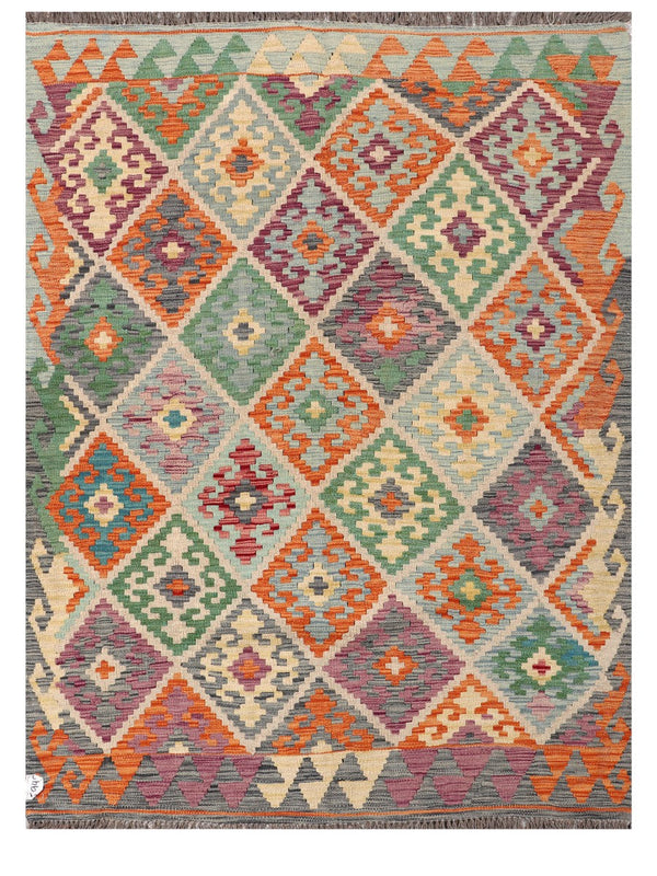 Maimana Afghanistan Kilim Rug - 204 x150 cm