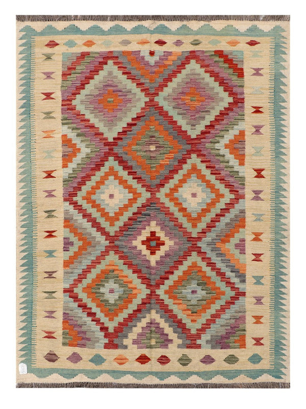 Maimana Afghanistan Kilim Rug - 197 x145 cm