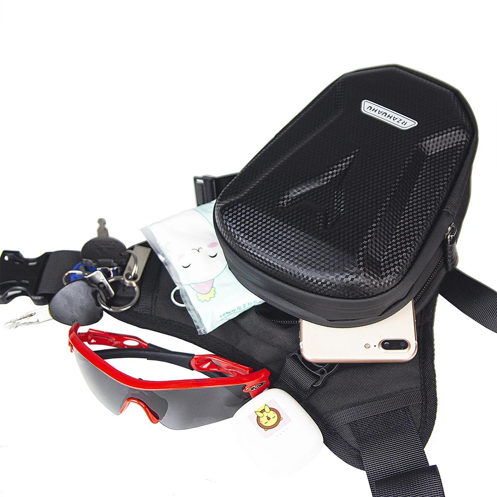 Tactical- Travel Bag Waterproof Motorcycle Waist Leg Bag Men Hip Bum Pack Leg Side Bag Ride Bags Outdoor Casual Fanny Pack Bag