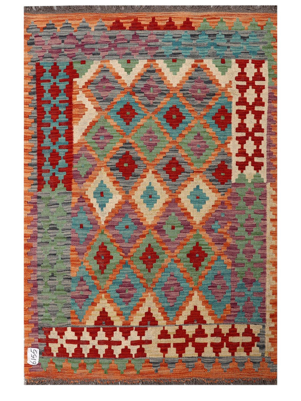Maimana Afghanistan Kilim Rug - 146 x99 cm