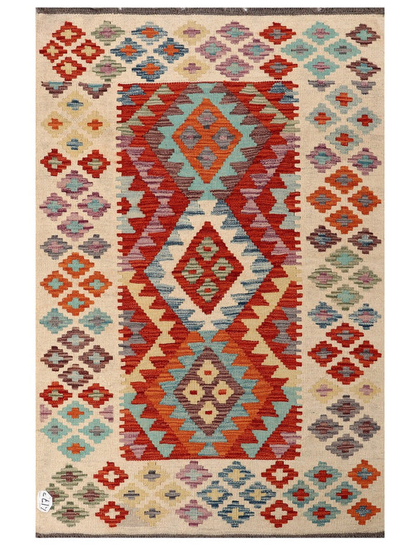 Maimana Afghanistan Kilim Rug - 152 x100 cm