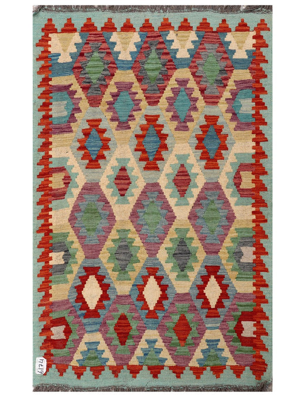 Maimana Afghanistan Kilim Rug - 161 x100 cm