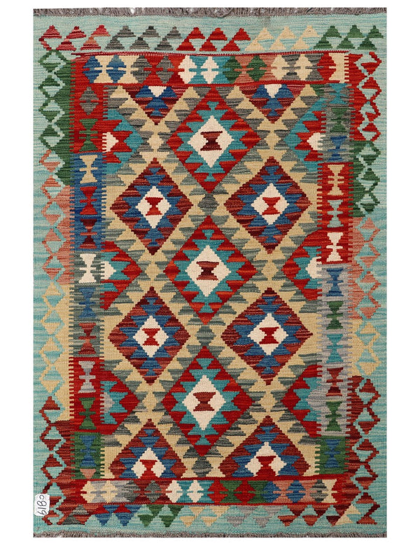 Maimana Afghanistan Kilim Rug - 153 x99 cm