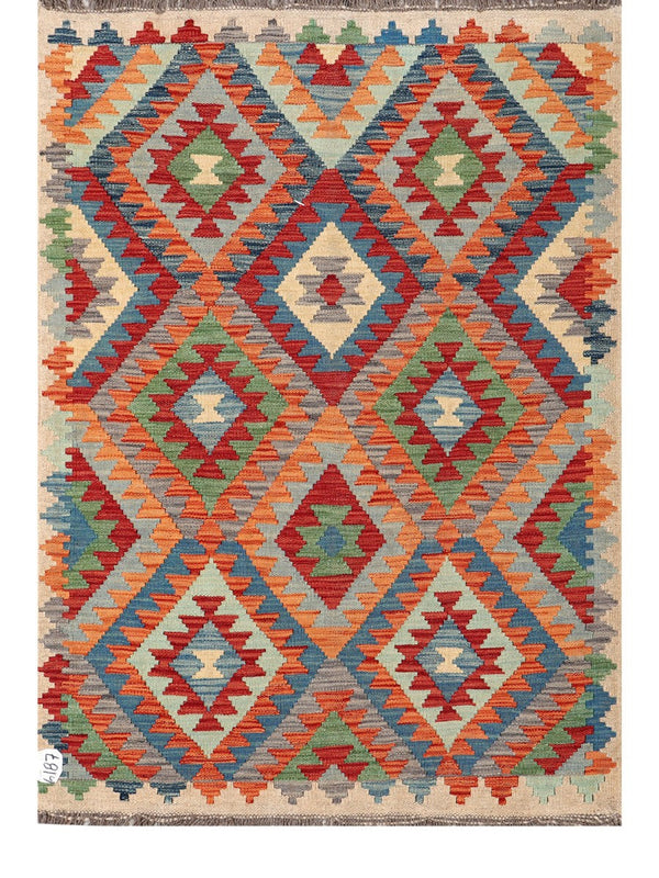 Maimana Afghanistan Kilim Rug - 148 x104 cm
