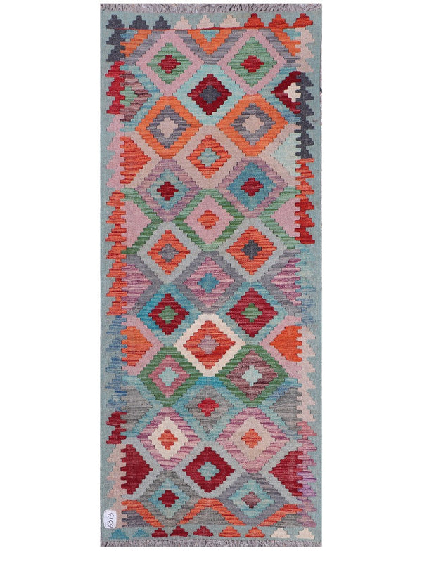 Maimana Afghanistan Kilim Rug - 191 x78 cm