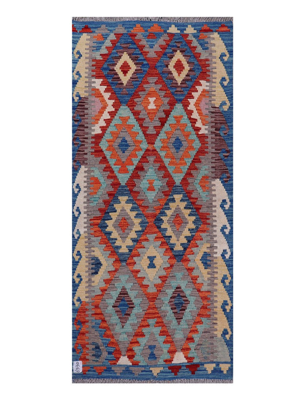 Maimana Afghanistan Kilim Rug - 193 x85 cm