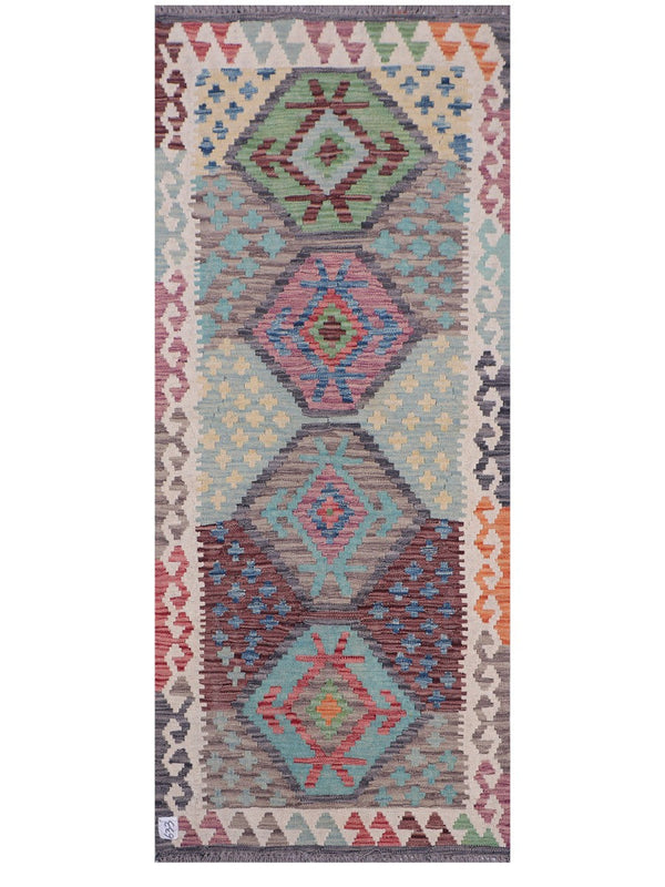 Maimana Afghanistan Kilim Rug - 200 x83 cm