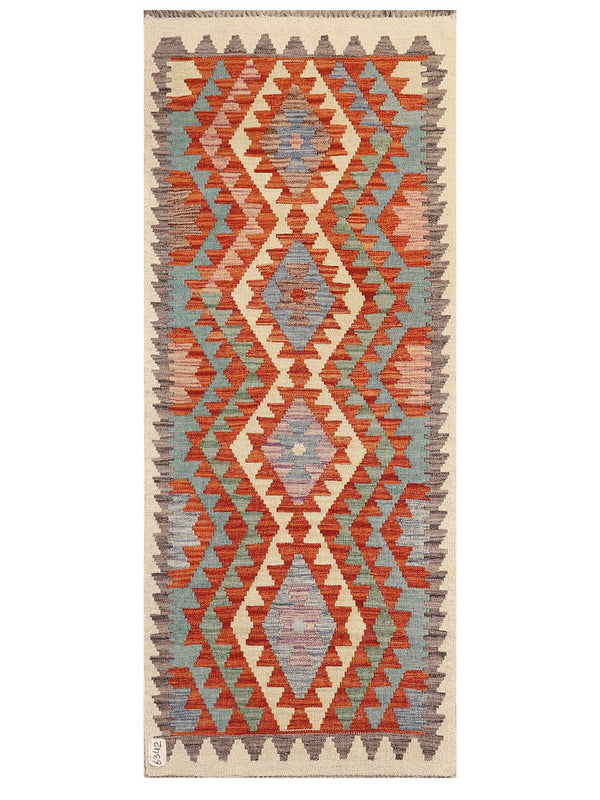 Maimana Afghanistan Kilim Rug - 189 x77 cm