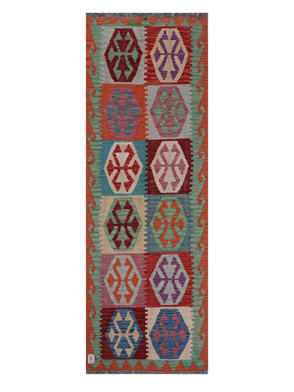 Maimana Afghanistan Kilim Runner - 233 x 79 cm