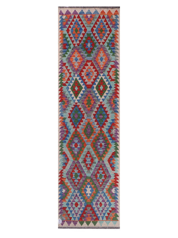 Maimana Afghanistan Kilim Runner - 297 x 83 cm