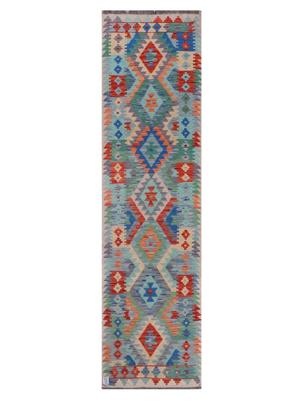 Maimana Afghanistan Kilim Runner - 292 x 77 cm