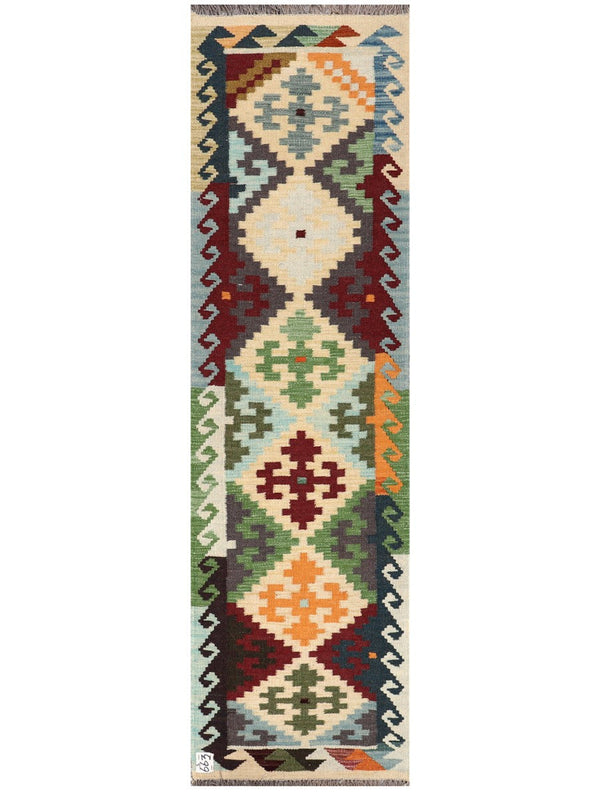 Maimana Afghanistan Kilim Rug - 196 x55 cm