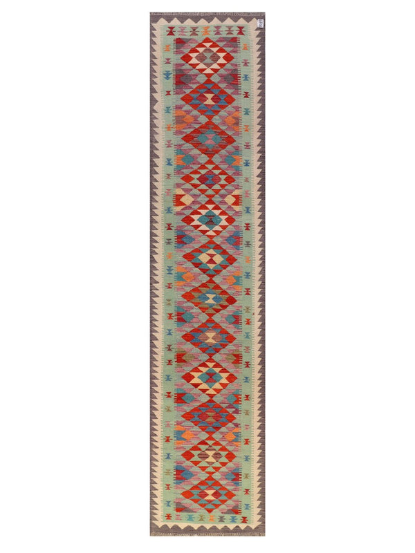Maimana Afghanistan Kilim Runner - 379 x 80 cm