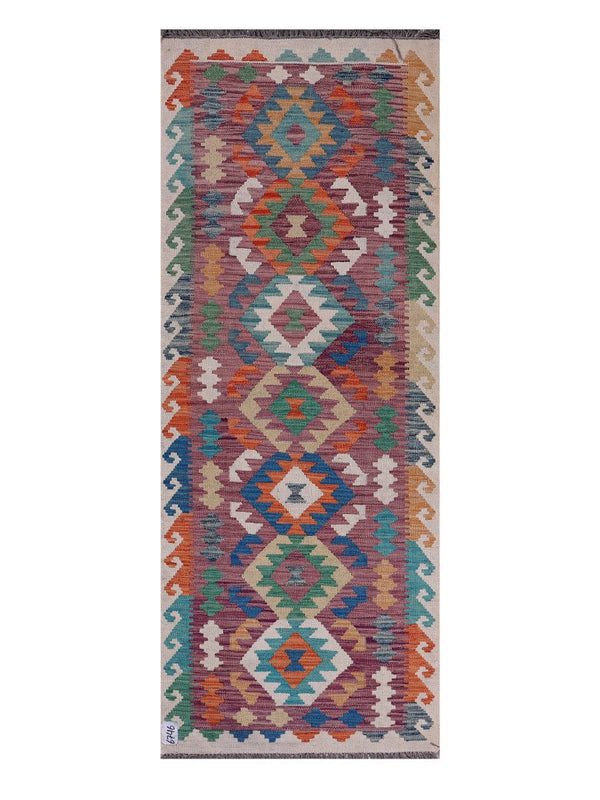 Maimana Afghanistan Kilim Rug - 196 x75 cm