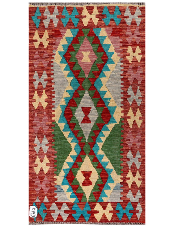 Maimana Afghanistan Kilim Rug - 137 x 72 cm