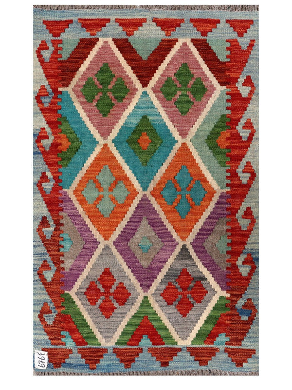 Maimana Afghanistan Kilim Rug - 118 x 72 cm