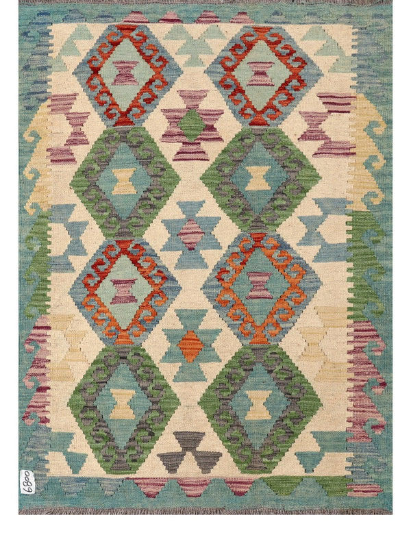 Maimana Afghanistan Kilim Rug - 148 x107 cm