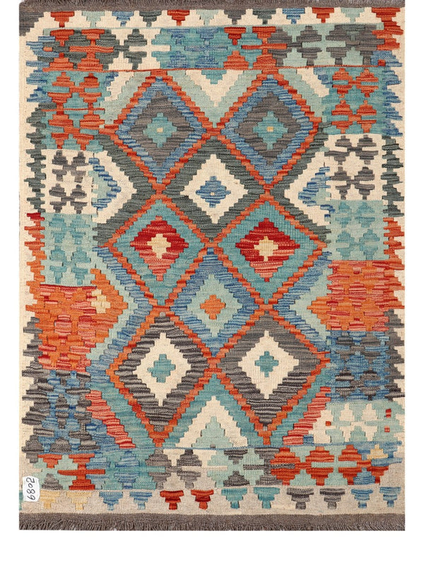 Maimana Afghanistan Kilim Rug - 141 x102 cm