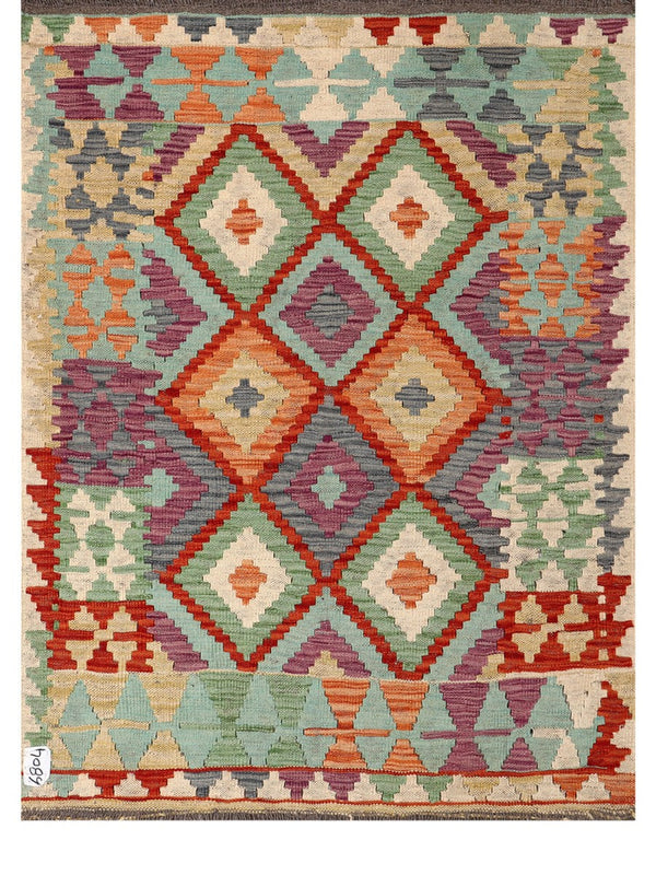 Maimana Afghanistan Kilim Rug - 141 x105 cm