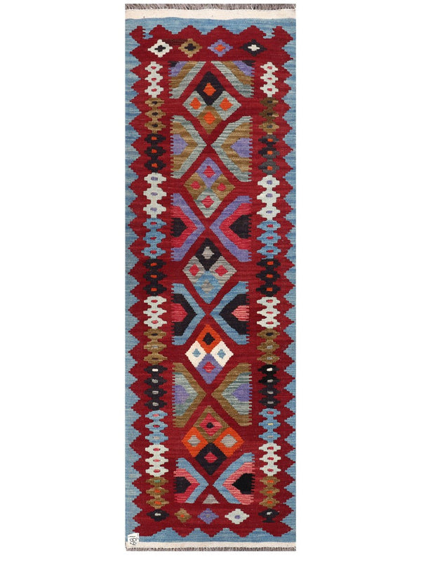 Maimana Afghanistan Kilim Rug - 208 x65 cm