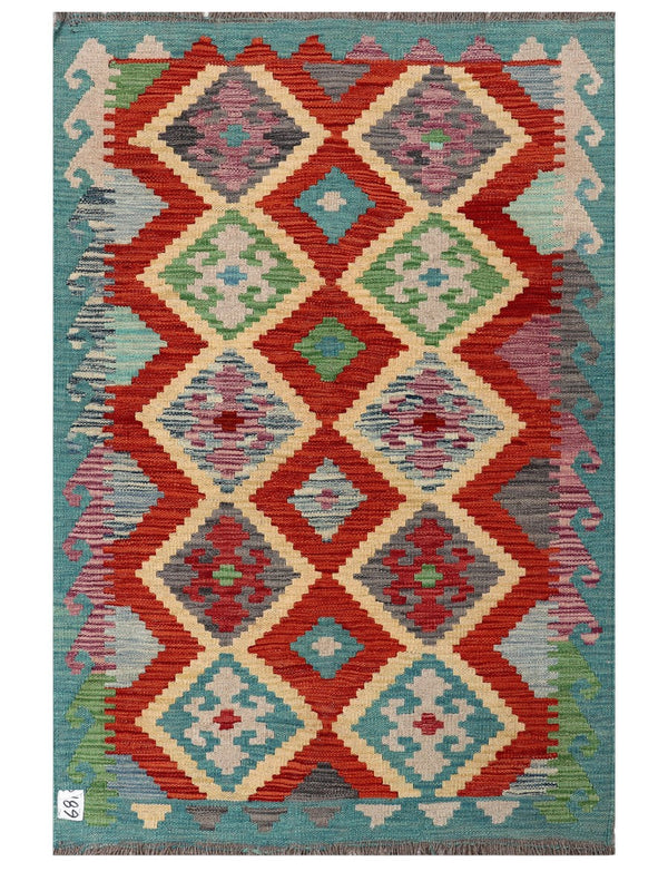 Maimana Afghanistan Kilim Rug - 147 x98 cm