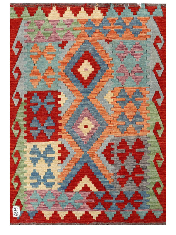 Maimana Afghanistan Kilim Rug - 142 x97 cm