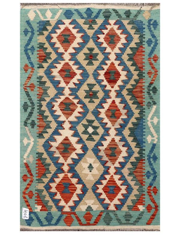Maimana Afghanistan Kilim Rug - 127 x 78 cm