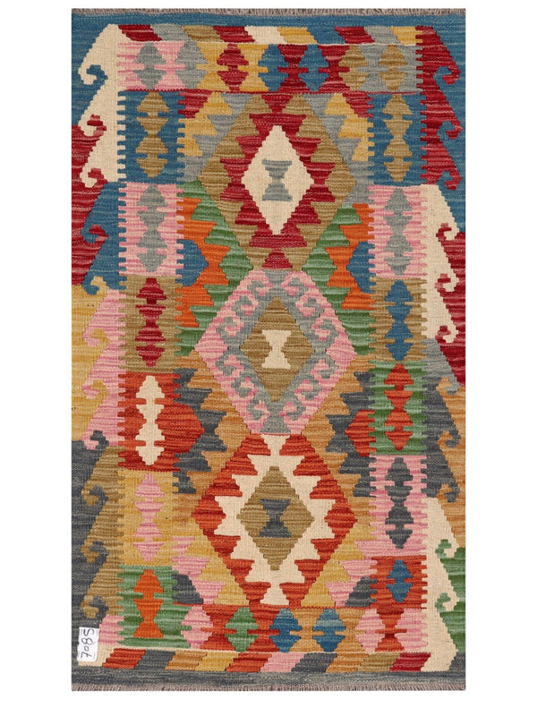 Maimana Afghanistan Kilim Rug - 135 x 78 cm