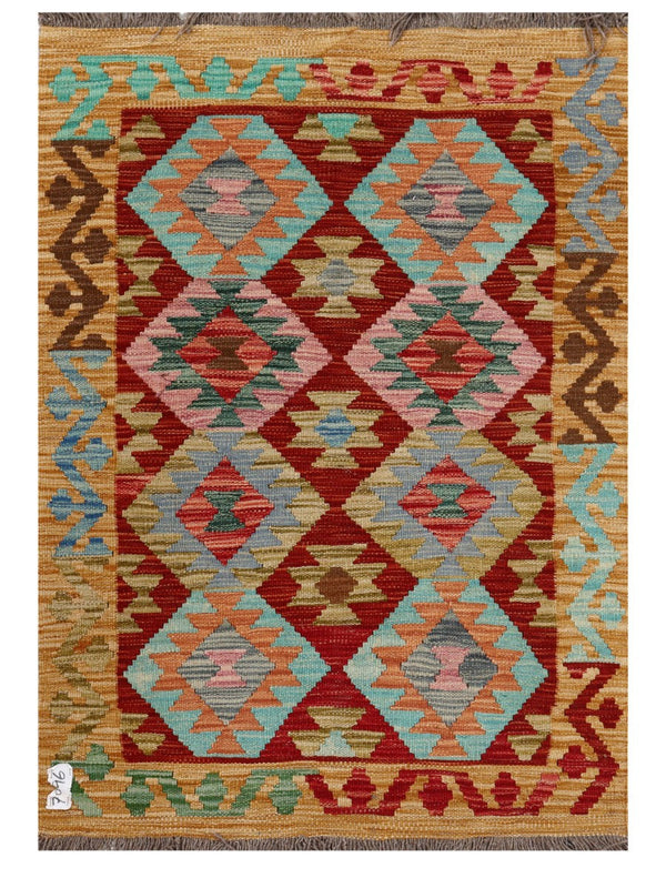Maimana Afghanistan Kilim Rug - 125 x 88 cm