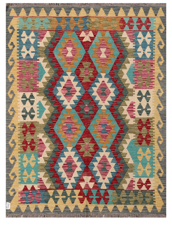 Maimana Afghanistan Kilim Rug - 194 x148 cm