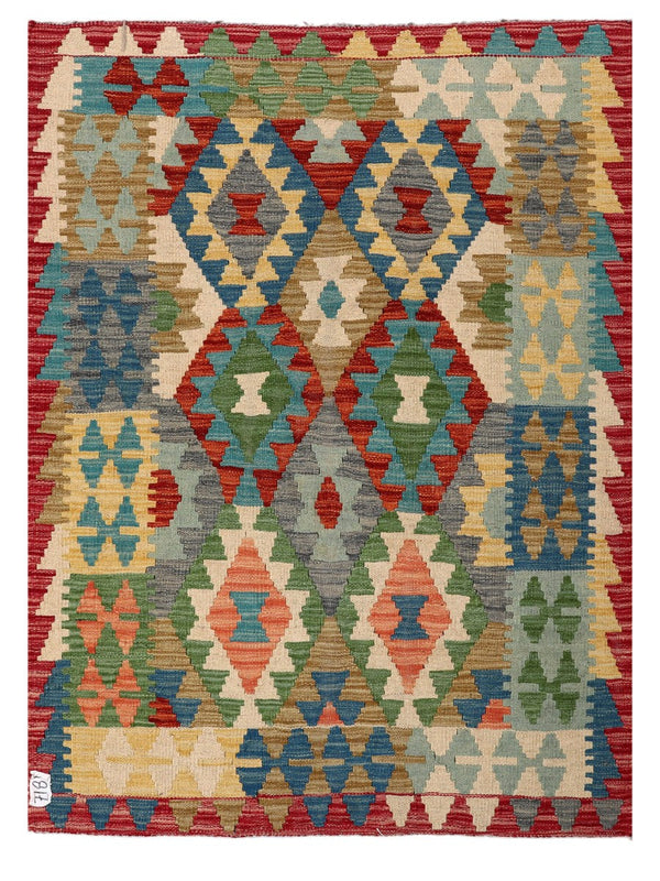 Maimana Afghanistan Kilim Rug - 144 x105 cm