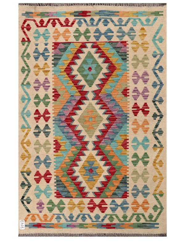 Maimana Afghanistan Kilim Rug - 158 x100 cm