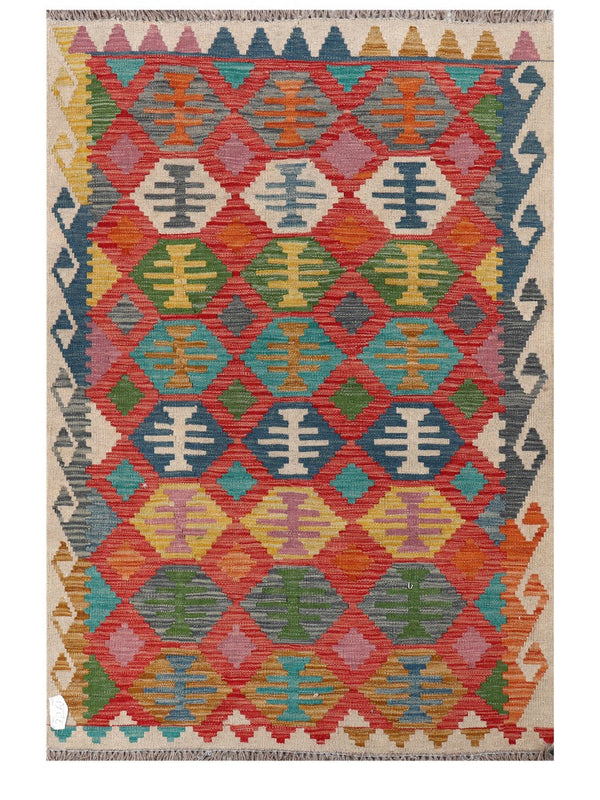 Maimana Afghanistan Kilim Rug - 145 x99 cm