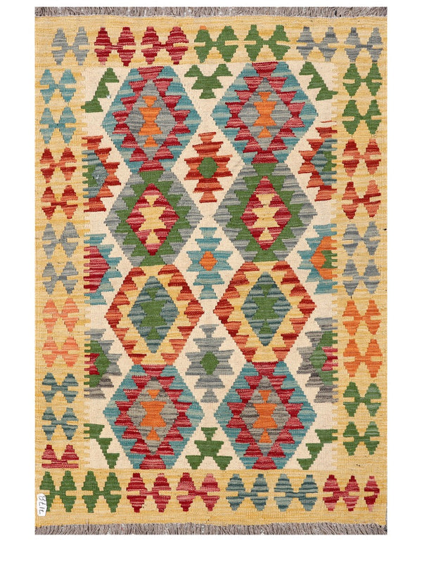 Maimana Afghanistan Kilim Rug - 147 x104 cm