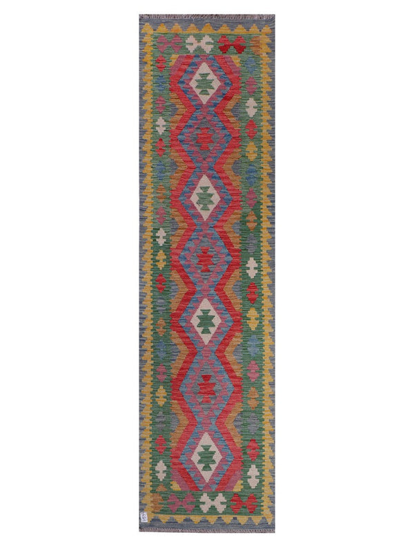Maimana Afghanistan Kilim Runner - 296 x 78 cm